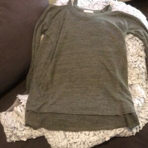 Olive green slightly off shoulder Tee. Size Med